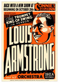 (17x24) Louis Armstrong & his Orchestra (Concert Flyer) Music Poster