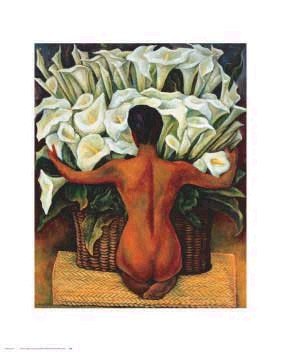 Nude With Calla Lilies - Poster by Diego Rivera (16 x 20)