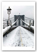 Brooklyn Bridge Snow by Igor Maloratsky - 19 x 13 inches - Fine Art Print / Poster