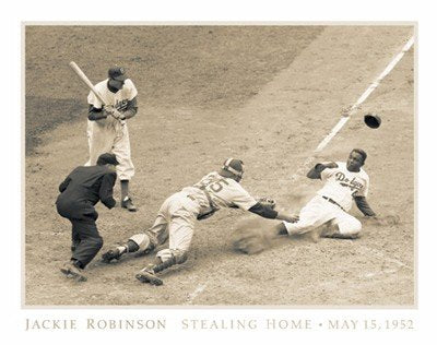 Jackie Robinson Stealing Home May 15 1 - Poster (28 x 22)