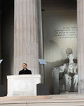 President Barack Obama at Lincoln Memorial, 2009 by McMahan Photo Archive 10"x8" Art Print Poster