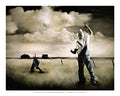 Two Men in a Field Poster Print by Edwin Lester (31 x 25)