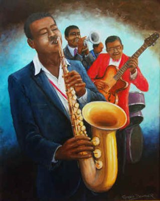 artworkforless.com The Musicians by Romeo Downer - 36 x 24 inches - Fine Art Print/Poster