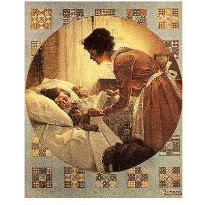 Mother's Little Angel by Norman Rockwell - 15 x 12 inches - Fine Art Print / Poster