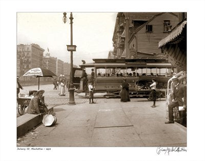 Delancey Street, Manhattan, 1907 - Poster by Merlis Collection (14 x 11)
