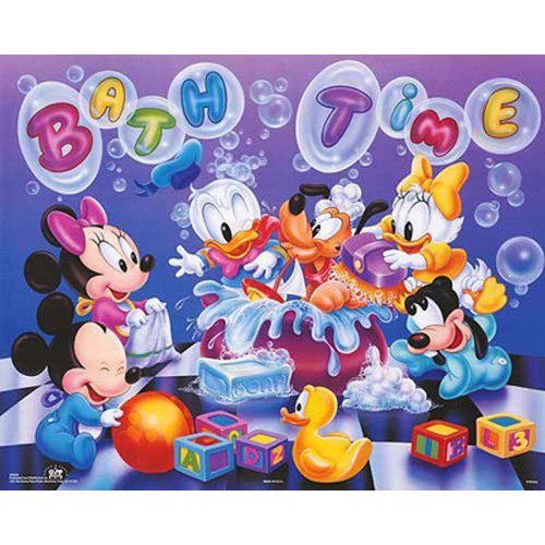 Bruce Teleky Walt Disney Poster Babies: Bath Time Children's Movie Print Poster (28 x 22)