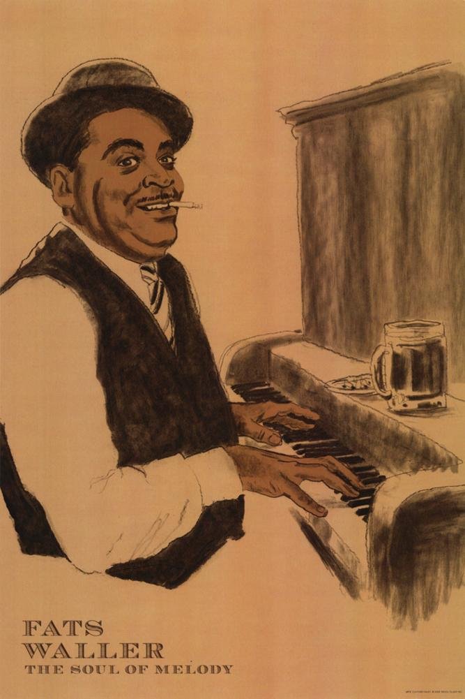 Fats Waller Art Print by Clifford Faust 12 x 18in