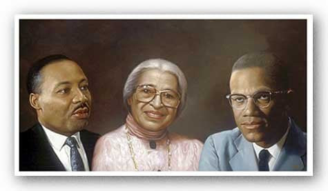 Martin, Rosa, and Malcolm by Andy H. 18.75"x34.75" Art Print Poster