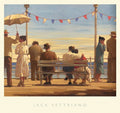 Picture Peddler The Pier Jack Vettriano Dance Romance Vintage Umbrellas Print Poster Image Size is 26.5x21.75 Overall Size is 28.5x26.5 Inches