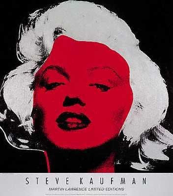 Marilyn (Black) By Steve Kaufman Highest Quality Art Print Poster - Size: 26.5 X 30
