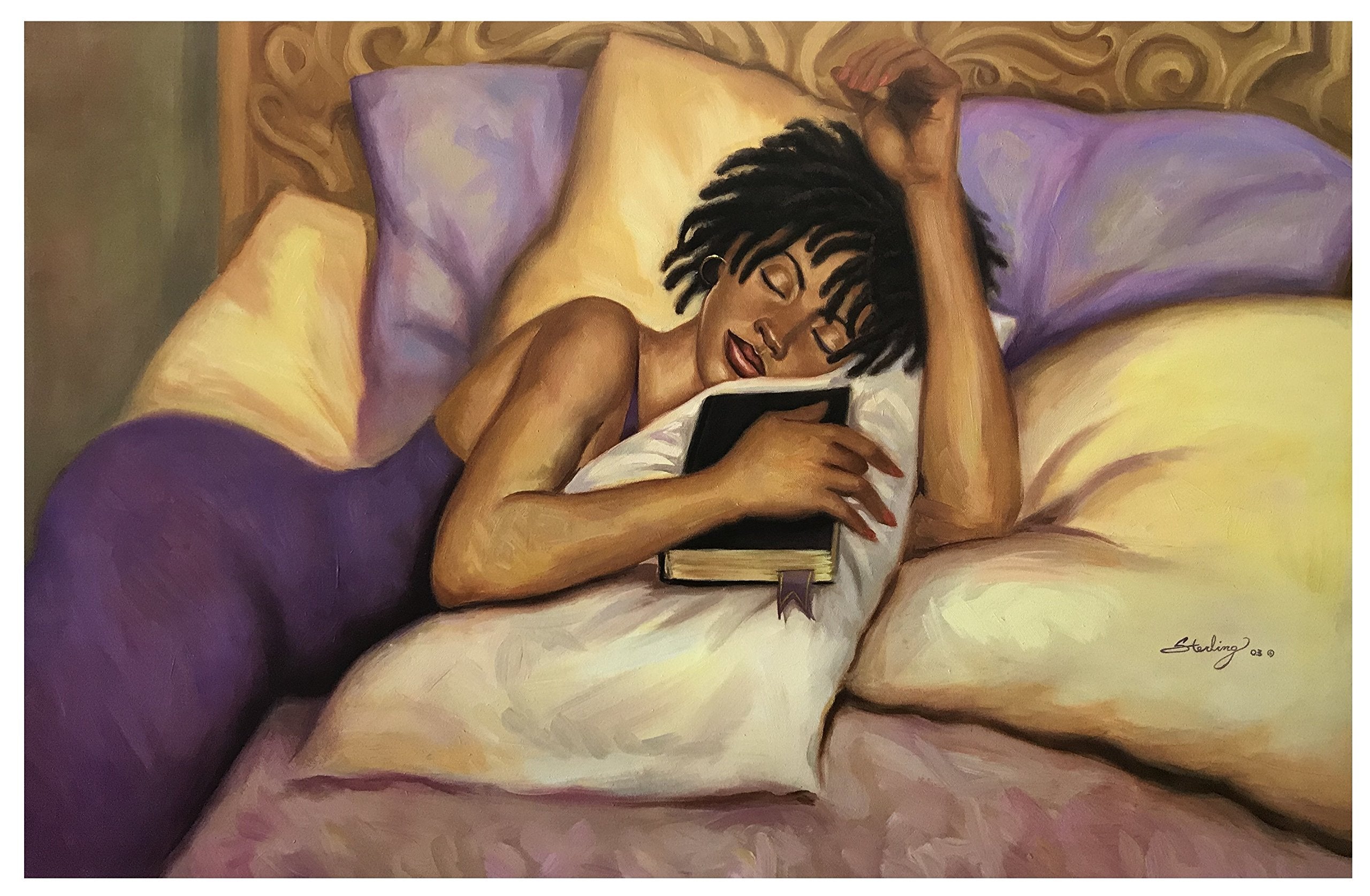 Spiritual NAP I - Female Version (Religious/Bible/African American Art) Artist Sterling Brown 24x36 Art Print Poster