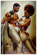 Made For Each Other By WAK Kevin A. Williams 24x32 Black Art Print Poster African-American Black Framed Wood Composite MDF usb- 8-b1
