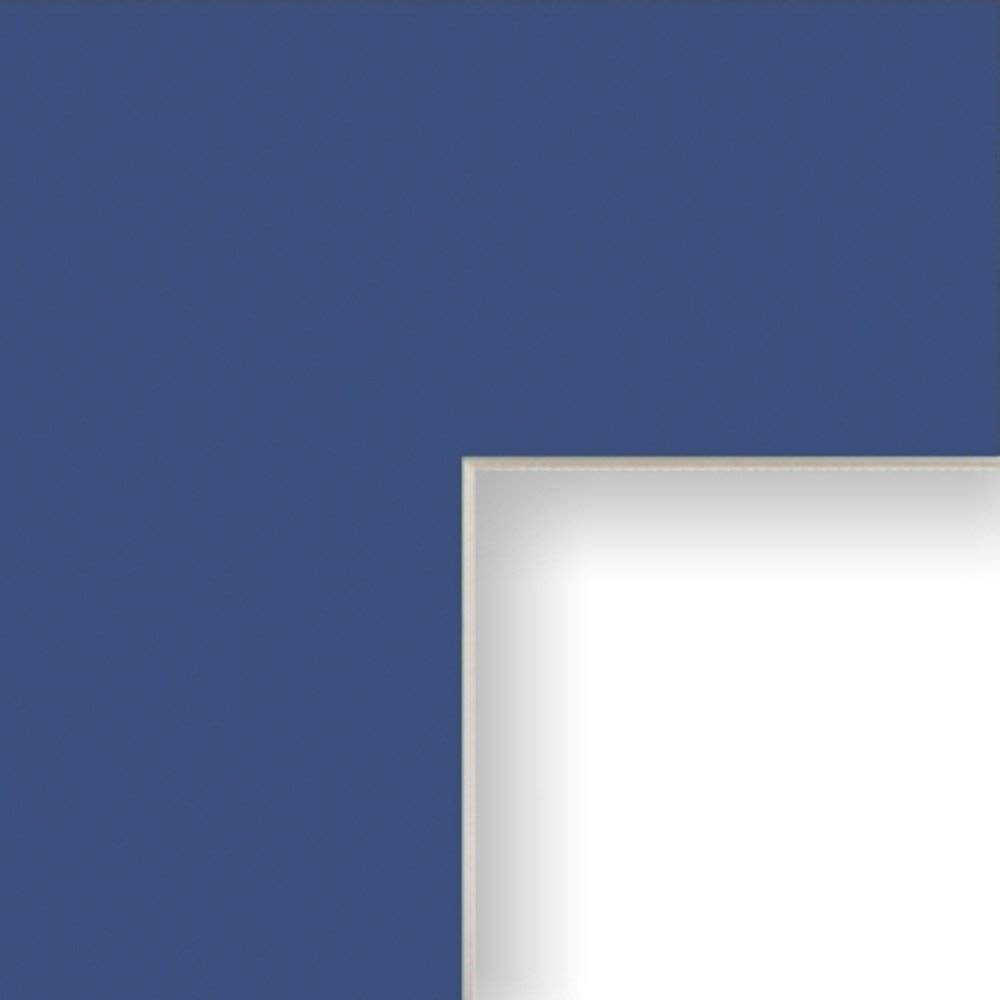 13x14 Matting for Picture Frame Dark Blue with Cream Core and 9x10 Opening Size (B334MAT)