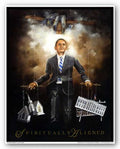 Bruce Teleky Spiritually Aligned (Barack Obama) by Edwin Lester 19.5"x15.5" Art Print Poster