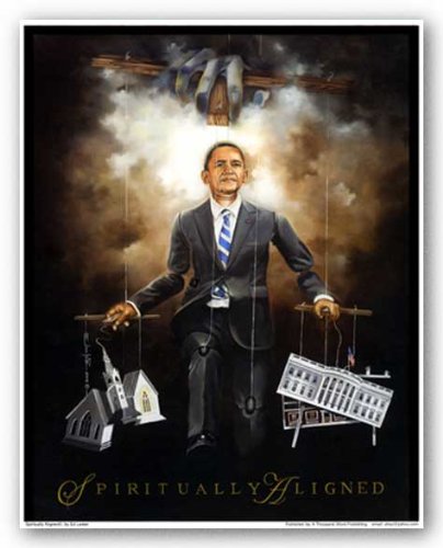 Bruce Teleky Spiritually Aligned (Barack Obama) by Edwin Lester 19.5"x15.5" Art Print Poster