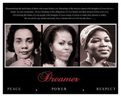 Dreamer (Trio): Peace, Power, Respect Art Print Poster (Overall Size: 20x16) (Image Size: 19.5x15.5) King Obama Shabazz
