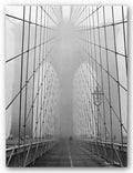Foggy Day on Brooklyn Bridge by Henri Silberman 31.5"x23.5" Art Print Poster