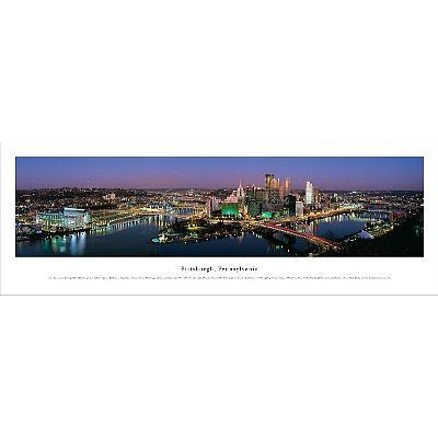 Pittsburgh Pa - Poster by James Blakeway (40 x 14)