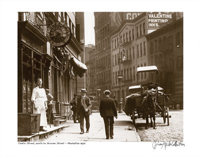 Centre Street North Broome Street Manhattan 1907 Poster Merlis Collection 18x14