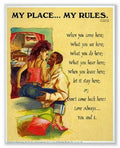 My Place, My Rules (mini) by Donald Young - 10 x 8 inches - Fine Art Print / Poster by artworkforless.com