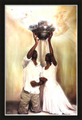 Give It All to God by WAK Kevin A. Williams 24x36 Black Art Print Poster African-American Black Framed Wood Composite MDF