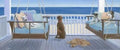 Swing Tails -Dogs on a Seaside Porch by Carol Saxe 20x8 Art Print Poster