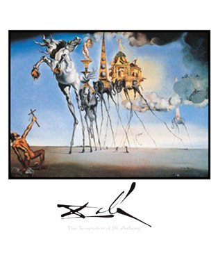The Temptation of St. Anthony - Poster by Salvador Dali (22 x 28)