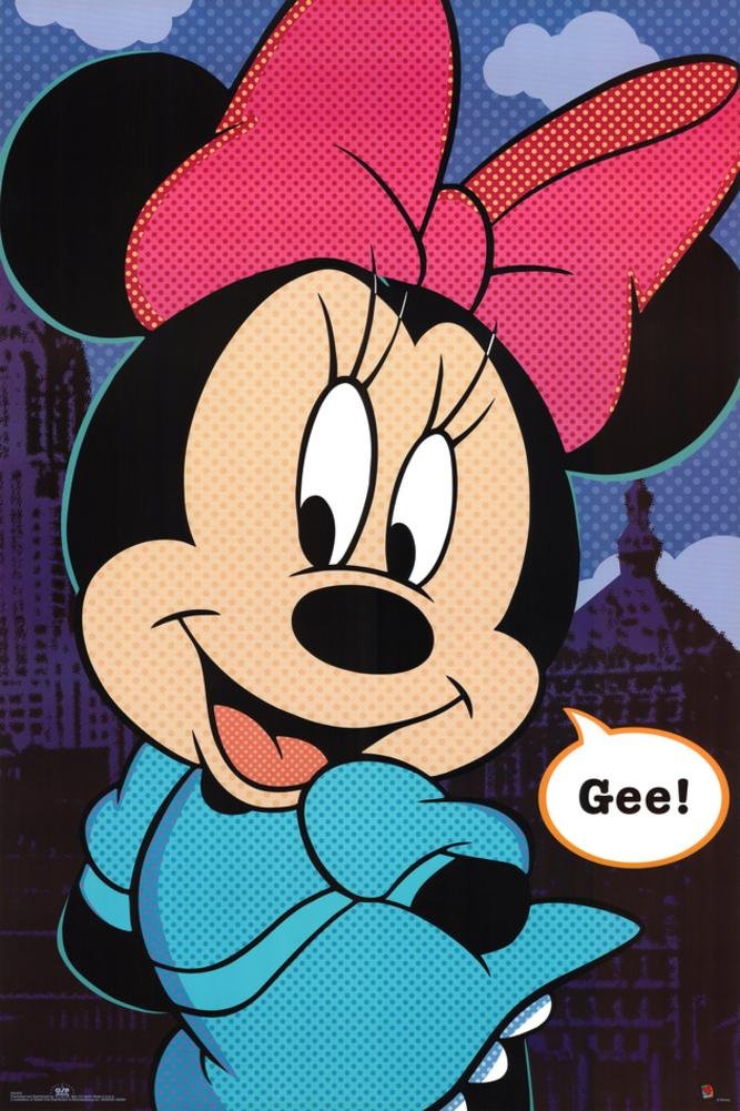 Laminated Walt Disney Minnie Mouse Gee Art Print Poster 24 x 36in