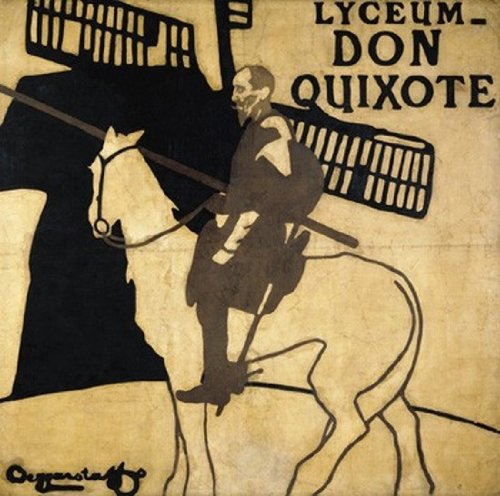 Lyceum - Don Quixote by William Nicholson & James Pryde - 38 x 38 inches - Fine Art Print / Poster