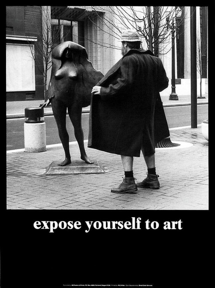 Expose Yourself to Art, Art Poster Print by M. Ryerson, (Overall Size:18x24) (Image Size: 16.75x17)