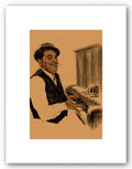 Bruce Teleky Fats Waller - Signed Giclee by Clifford Faust 12"x8" Art Print Poster