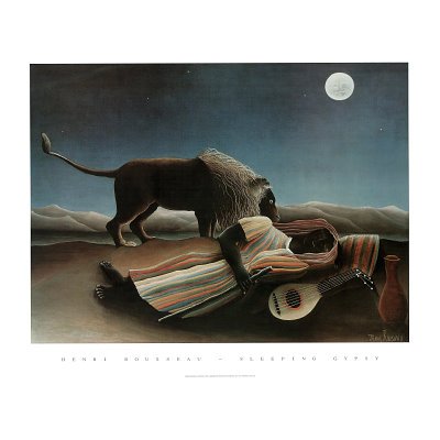 (22x28) Henri Rousseau Sleeping Gypsy Art Print Poster