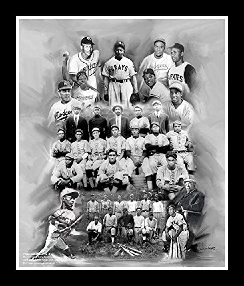 Wishum Gregory Negro Baseball League, 11x8.5 inches, Black Frame