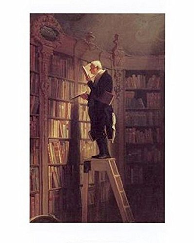The Bookworm by Carl Spitzweg - 20 x 16 inches - Fine Art Print / Poster