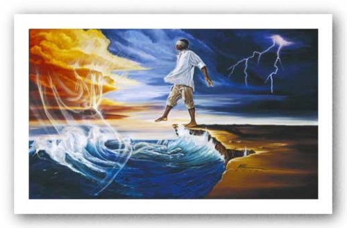 Bruce Teleky Step Out On Faith II by Kevin Williams (WAK) 23"x38" Art Print Poster African-American