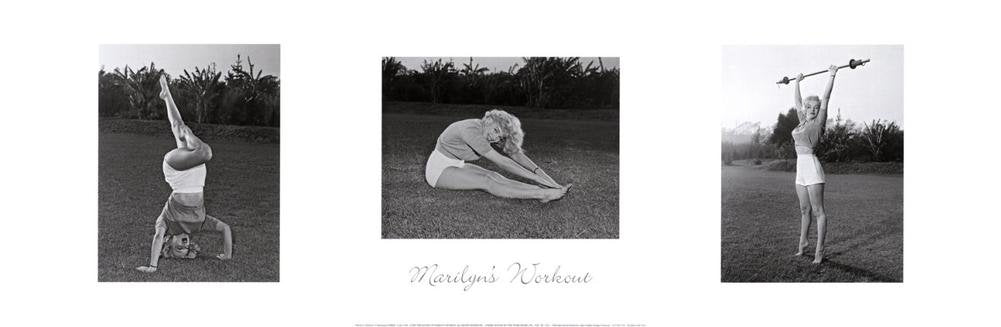 (12x36) Marilyn Monroe's Workout Movie Poster Print