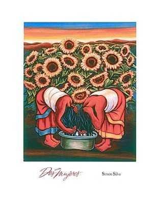 artworkforless.com Dos Mujeres by Simon Silva - 34 x 25 inches - Fine Art Print/Poster