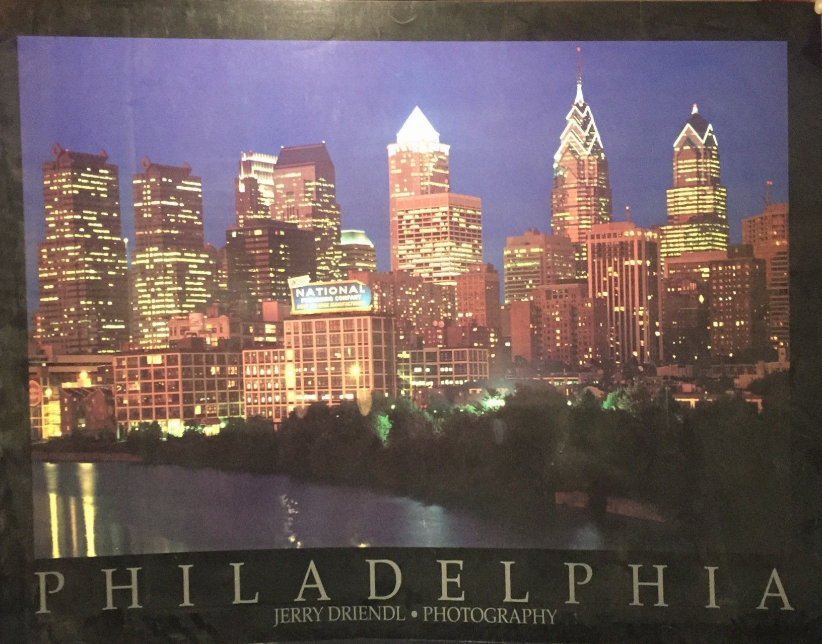 BEYONDTHEWALL Archive Philadelphia Jerry Driendl Decorative Philadelphia Travel Art Print Poster (UNFRAMED 24X36)