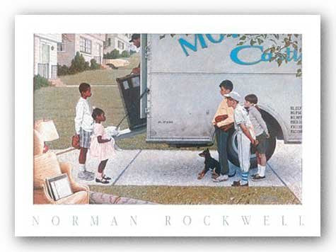 Bruce Teleky Moving In by Norman Rockwell 15.125"x23.75" Art Print Poster
