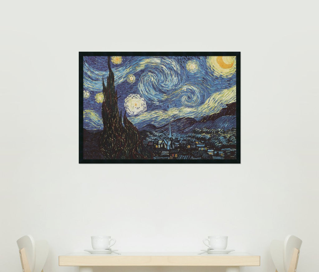 Framed Art Print, 'The Starry Night, June 1889' by Vincent van Gogh: Outer Size 37 x 25"