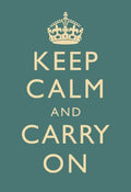 Keep Calm and Carry On Motivational Slate Art Print Poster