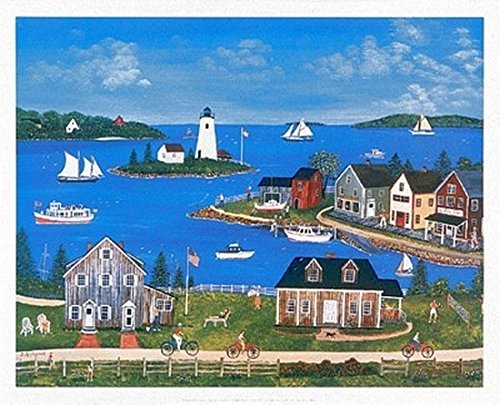 artworkforless.com A Cove in Summer by Barbara Appleyard - 24 x 29 7/8 inches - Fine Art Print/Poster