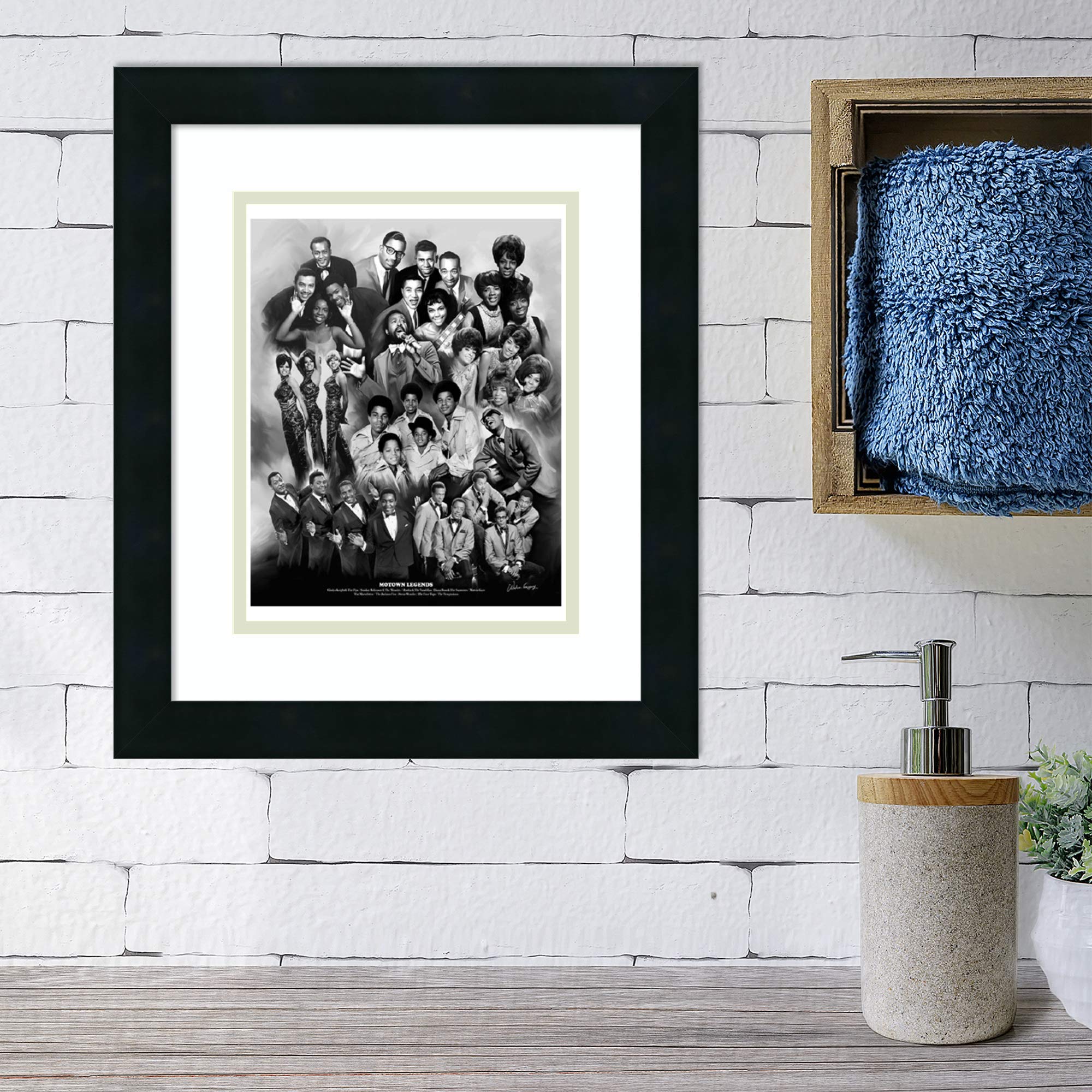 Framed Wall Art Print Motown Legends by Wishum Gregory 14.25 x 16.25 in.
