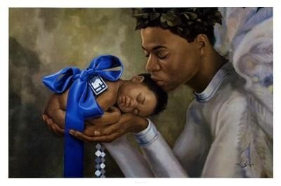 Art Poster Print - Heaven Sent (Boy) - Artist: Henry Lee Battle - Poster Size: 36 X 24 inches