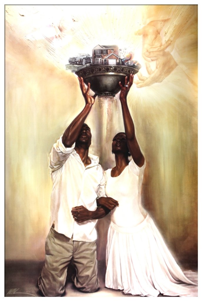 Give It All to God by WAK Kevin A. Williams 24x36 Black Art Print Poster African-American Black Framed Wood Composite MDF