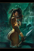 Warrior by Sterling Brown - 36 x 24 inches - Gold metallic borders