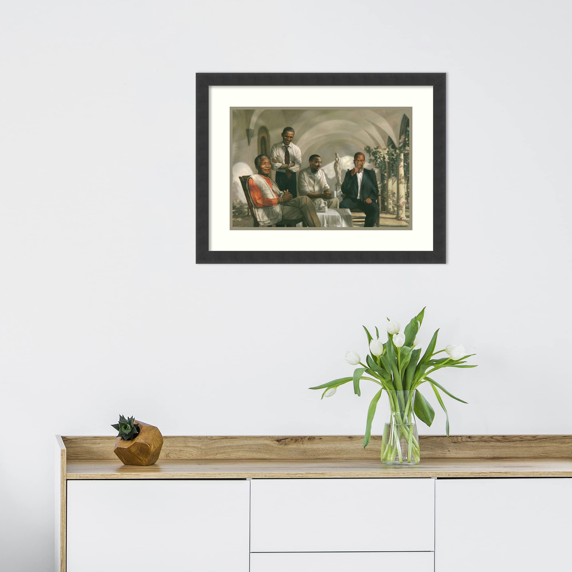 Framed Art Print 'The Pioneers': Outer Size 25 x 19"