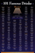 101 Famous Drinks Shooters Recipes Novelty Drinking Alcohol College Print (Unframed 24x36 Poster)