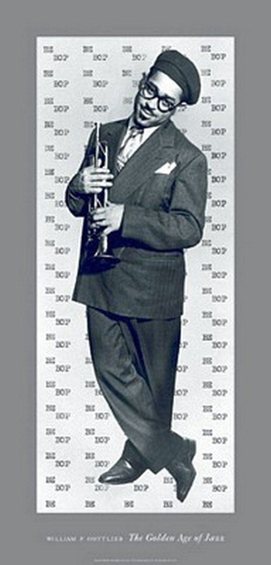 Bebop (Dizzy Gillespie) by William Gottlieb - 36 x 17 1/4 inches - Fine Art Print / Poster