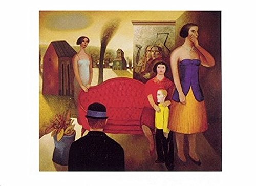 El Sofa Rojo by Gonzalo Cienfuegos - 11 3/4 x 15 3/4 inches - Fine Art Print / Poster